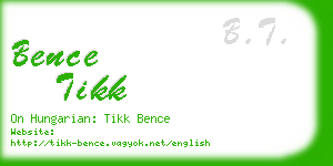 bence tikk business card